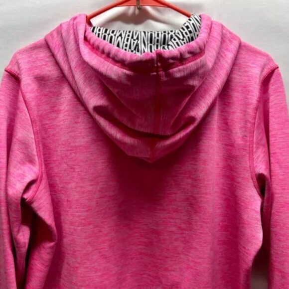 Under Armour Ladies Heathered Pink Pullover Hoodie Size Medium UA Logo Stretch - Picture 5 of 9